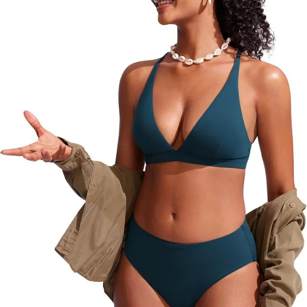 Women's Bikini Bottoms Mid Rise Full Coverage Swimsuit Swim Briefs